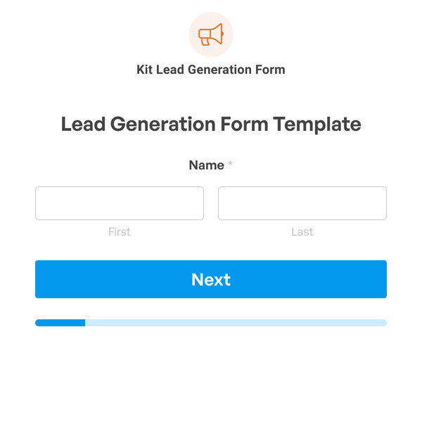 Kit Lead Generation Form Template