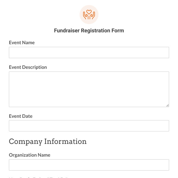 Fundraiser Registration Form Template