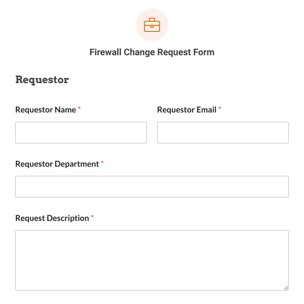 Firewall Change Request Form Template