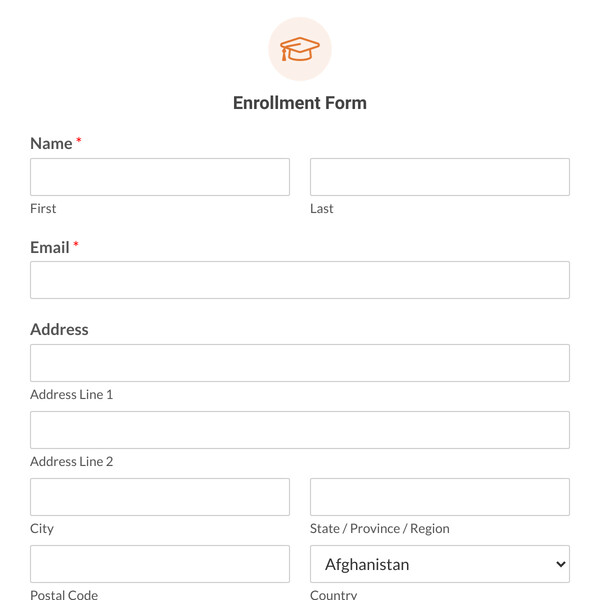 Enrollment Form Template