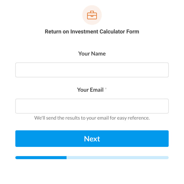 Return on Investment Calculator Form Template