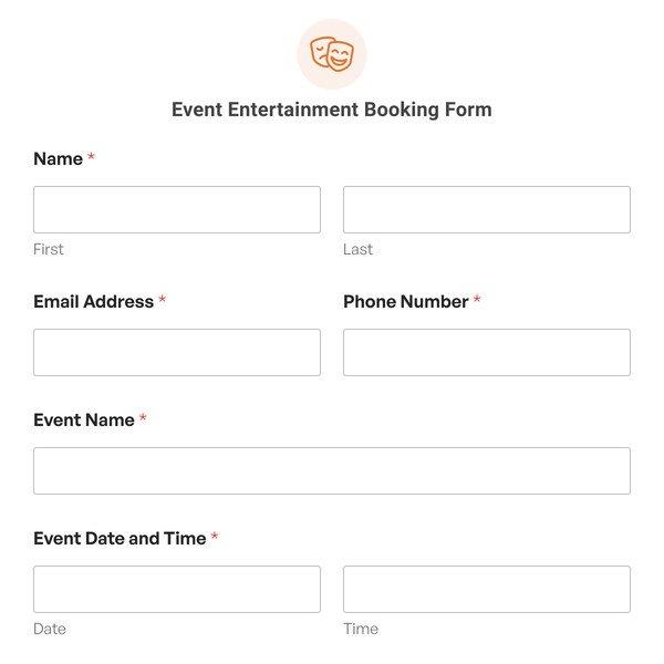 Event Entertainment Booking Form Template