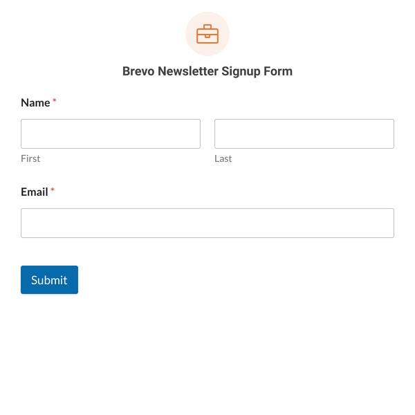 Brevo Newsletter Signup Form Template