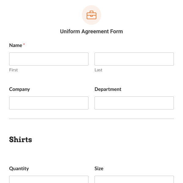 Uniform Agreement Form Template