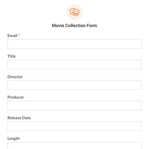 Movie Collection Form Template