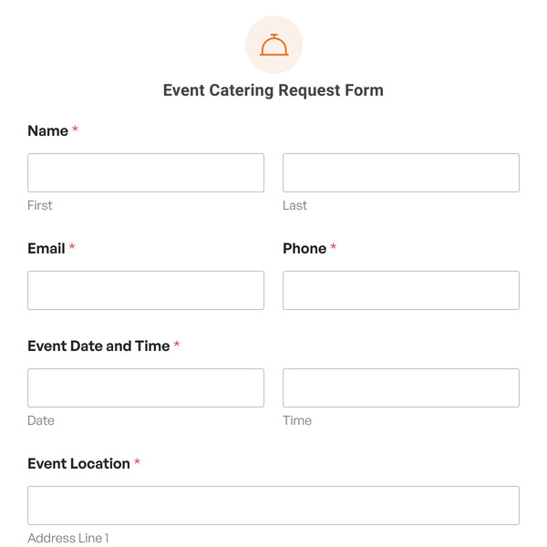 Event Catering Request Form Template