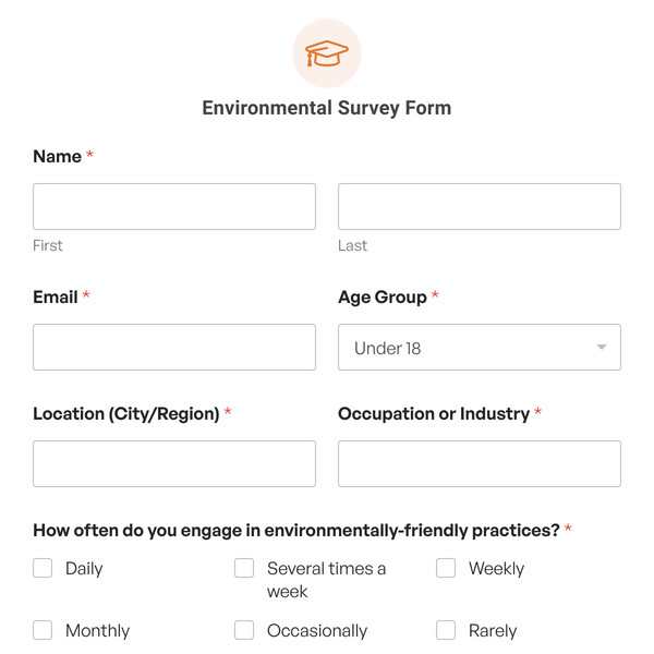 Environmental Survey Form Template