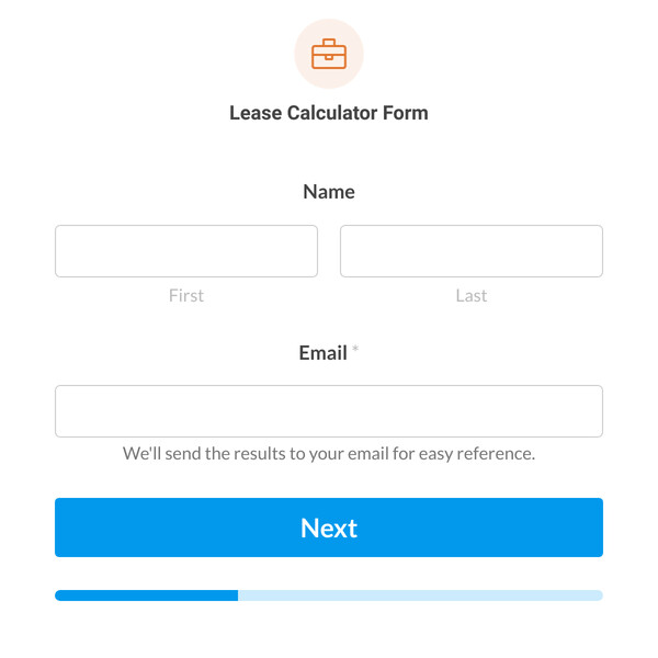 Lease Calculator Form Template