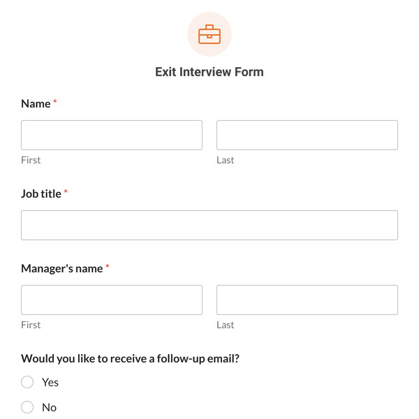 Exit Interview Form Template