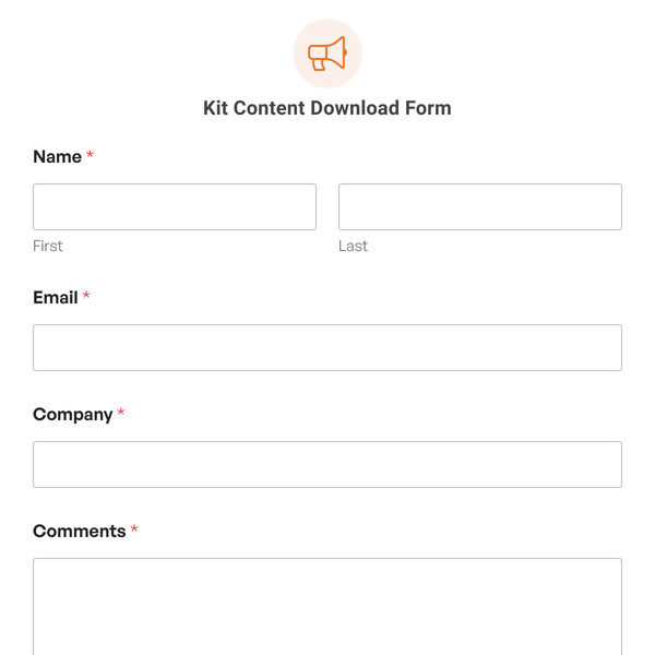 Kit Content Download Form Template