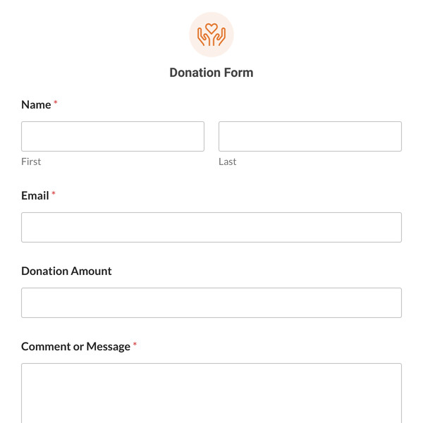 Donation Form Template