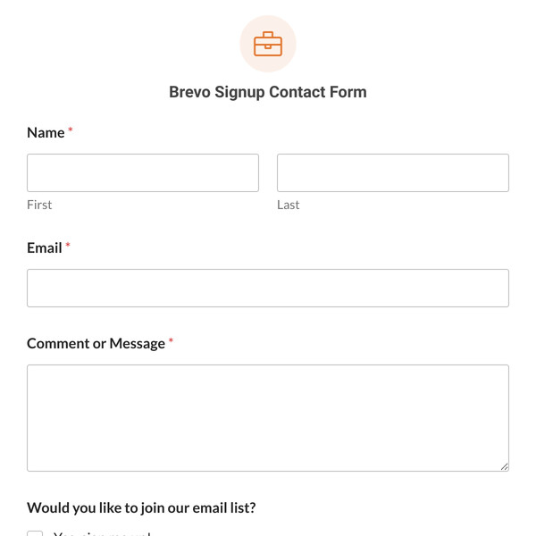 Brevo Signup Contact Form Template