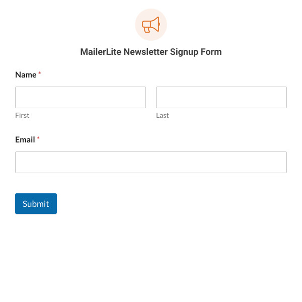 MailerLite Newsletter Signup Form Template