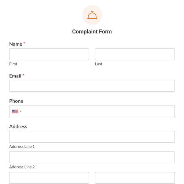 Complaint Form Template