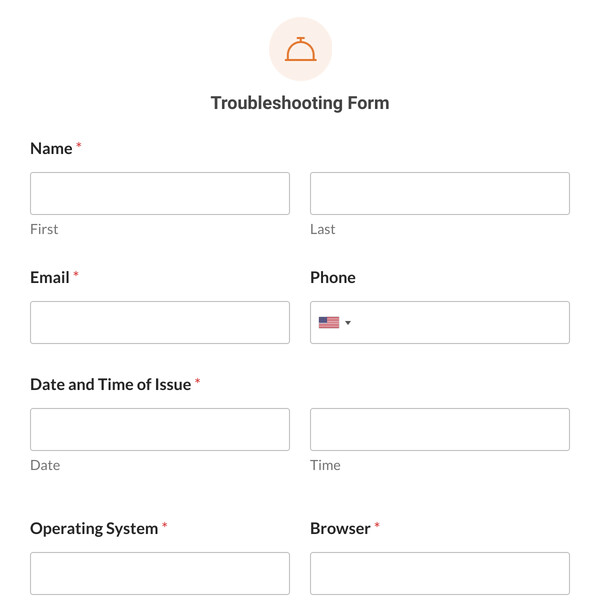 Troubleshooting Form Template