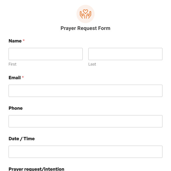 Prayer Request Form Template