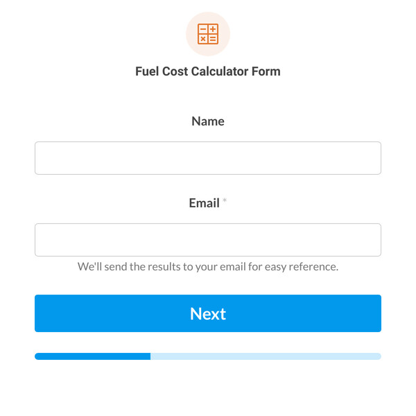 Fuel Cost Calculator Form Template