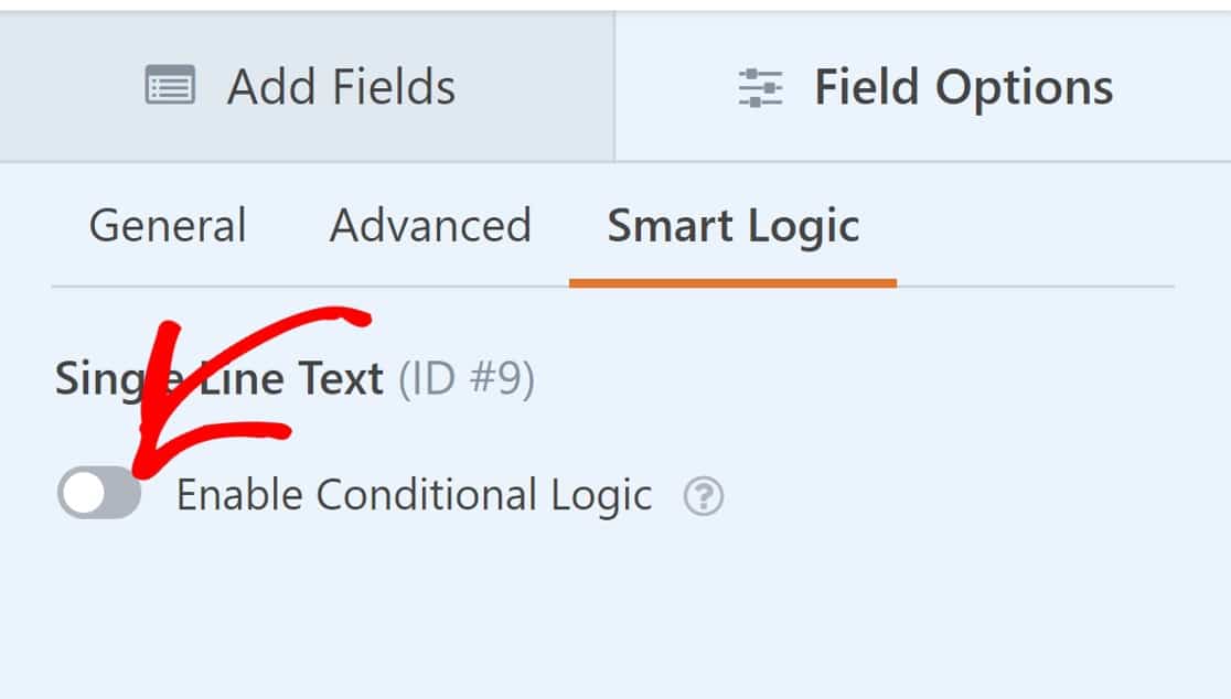 enable conditional logic