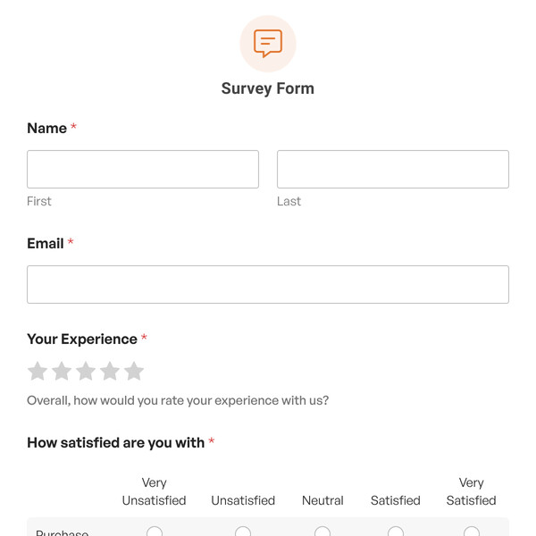 Survey Form Template