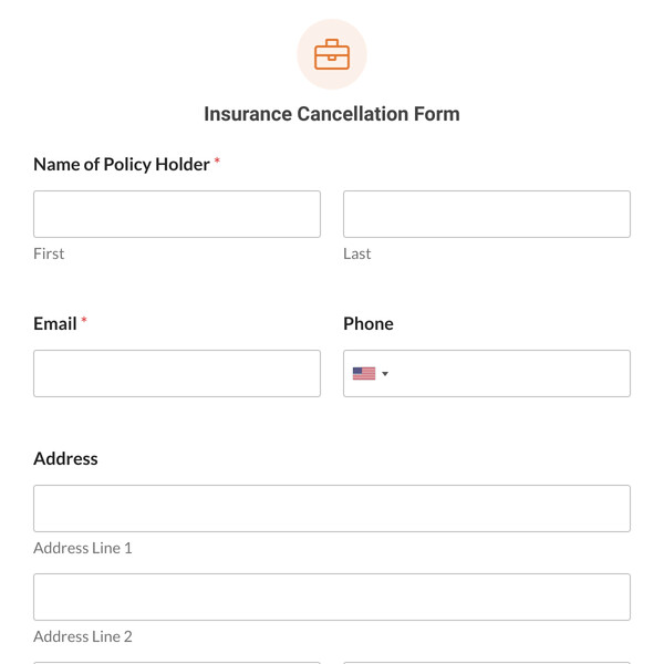 Insurance Cancellation Form Template