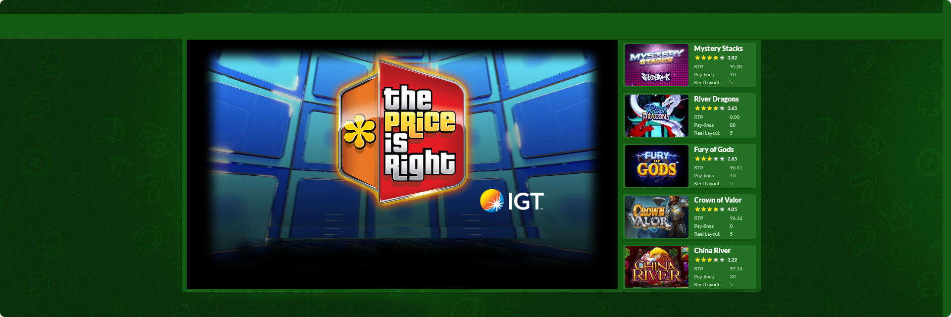 The Price is right online slot logo. 