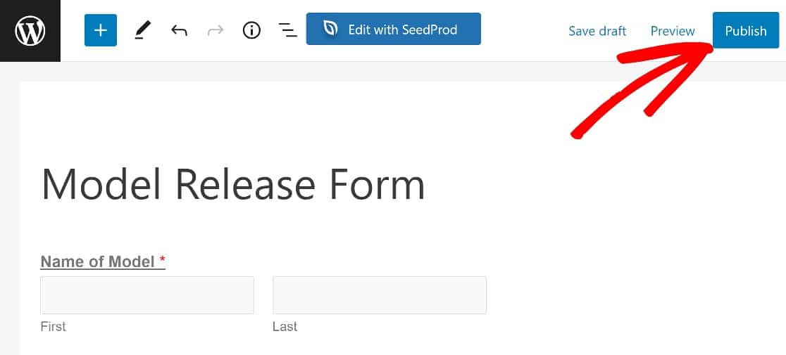 publish form