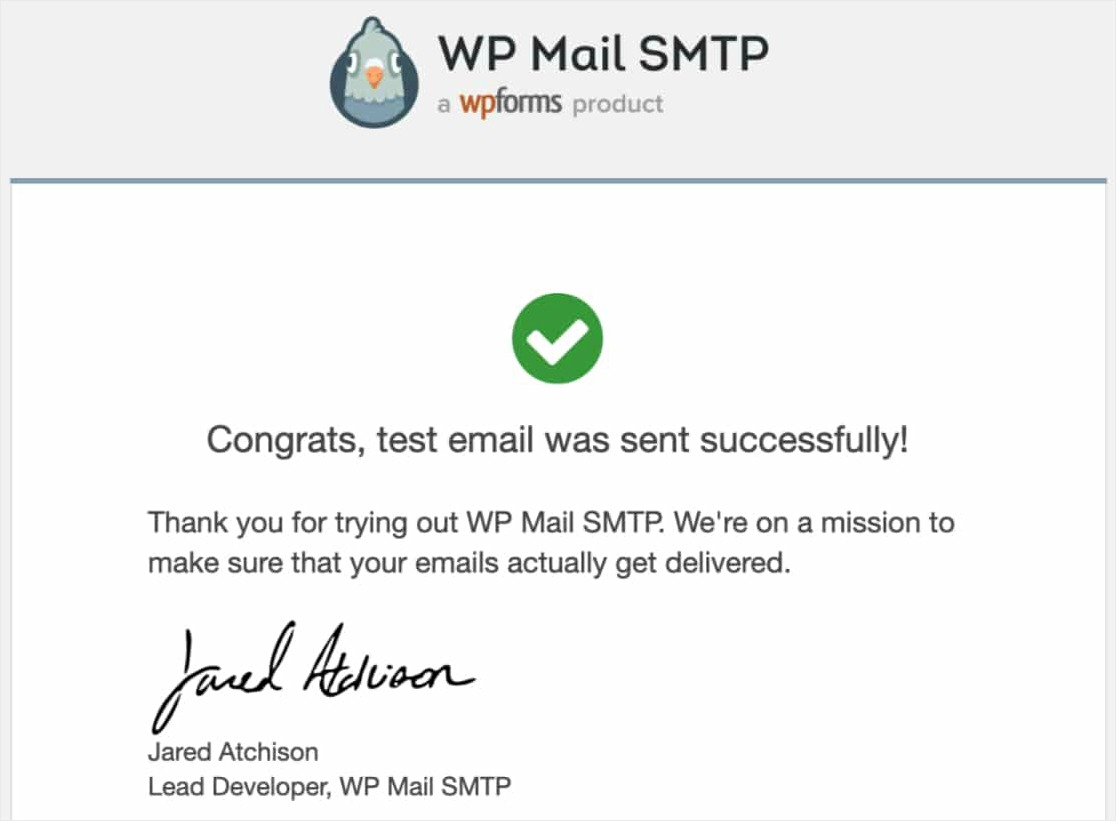 wp mail test success message email fix for wordpress contact form not sending email