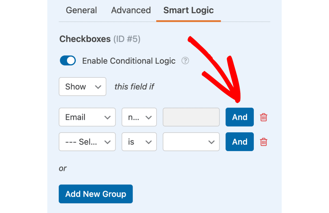 Add AND logic to field