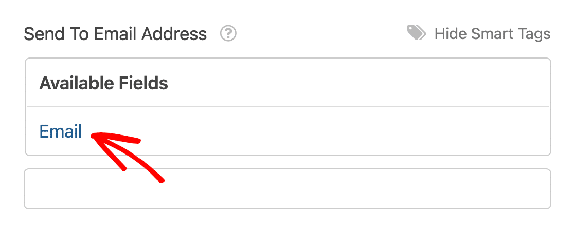 Adding a Smart Tag for the form's Email field as the Send To Email Address in the notifications settings