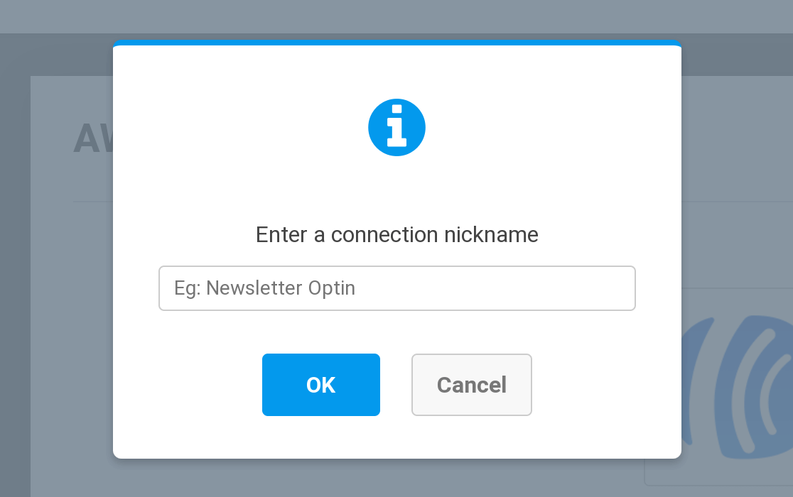 Nicknaming an AWeber form connection