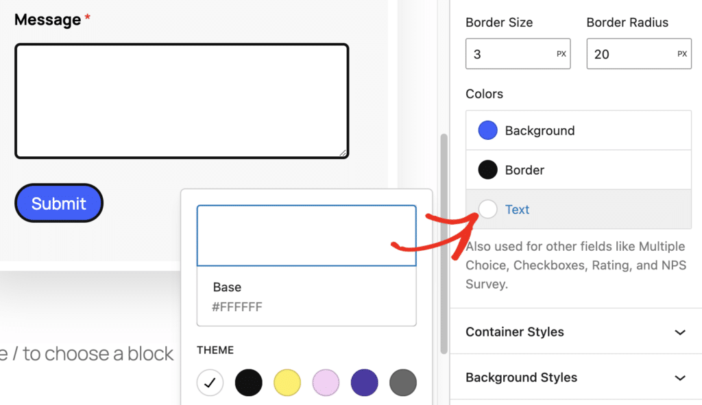 Button text color