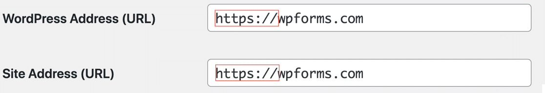 Change SSL URL in WordPress settings