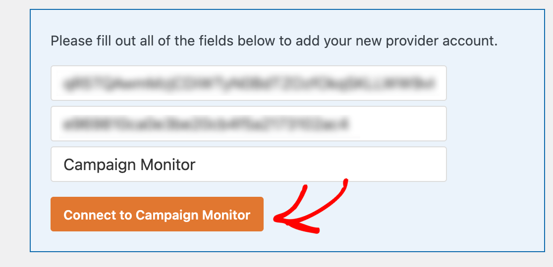 Connecting WPForms to Campaign Monitor