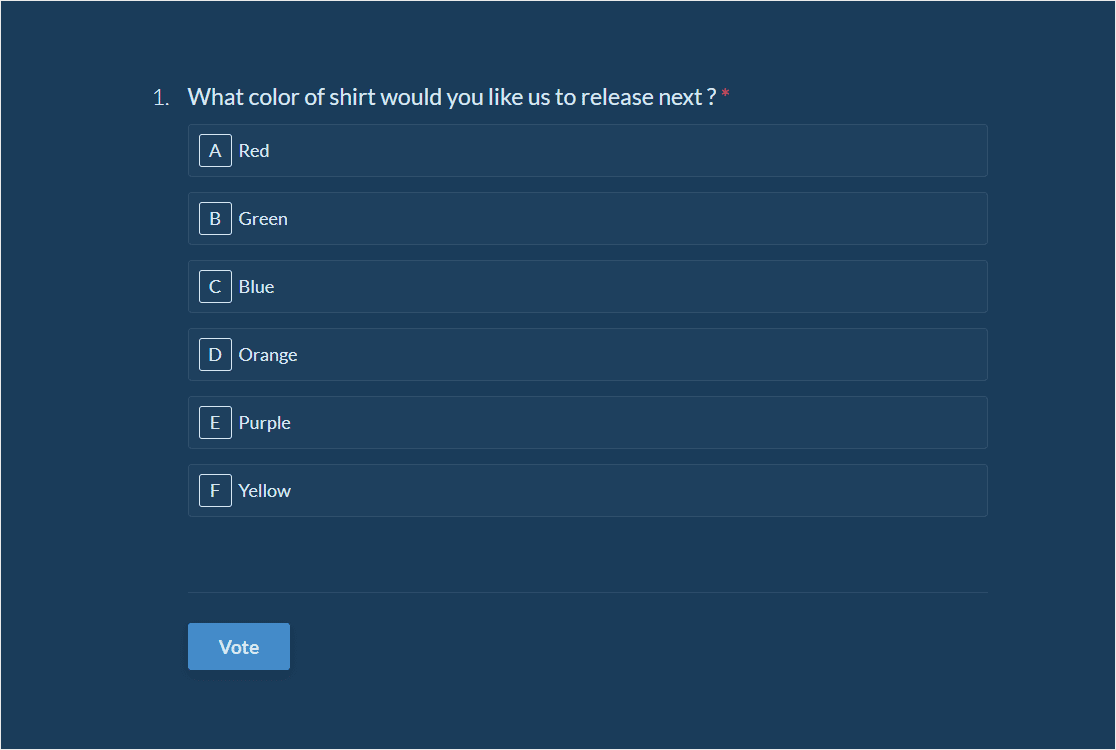 Conversational form in WPForms