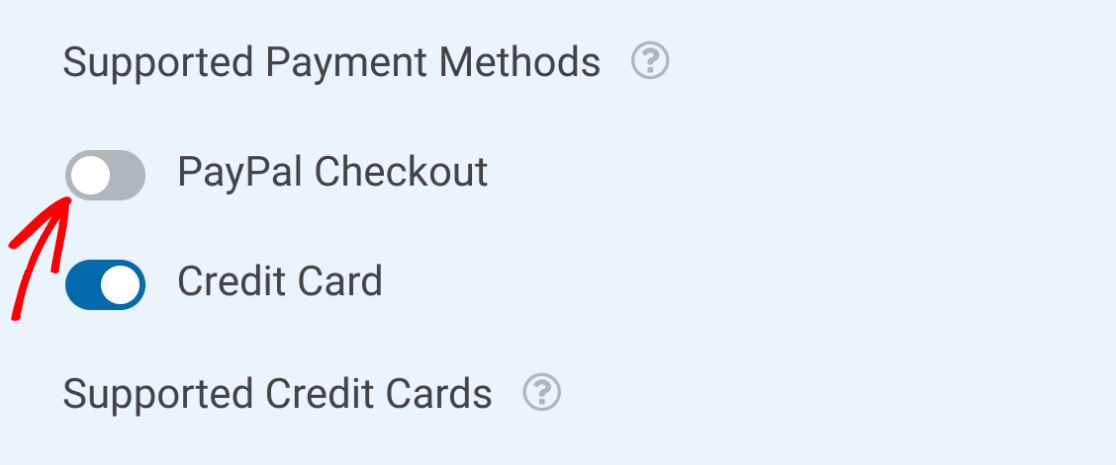 Disable Payment Method