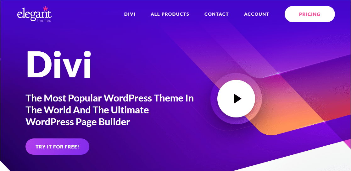 divi by elegant themes offers one page resume wordpress theme