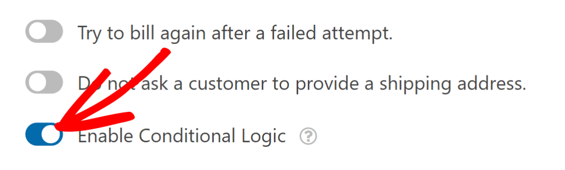 enable conditional logic paypal commerce