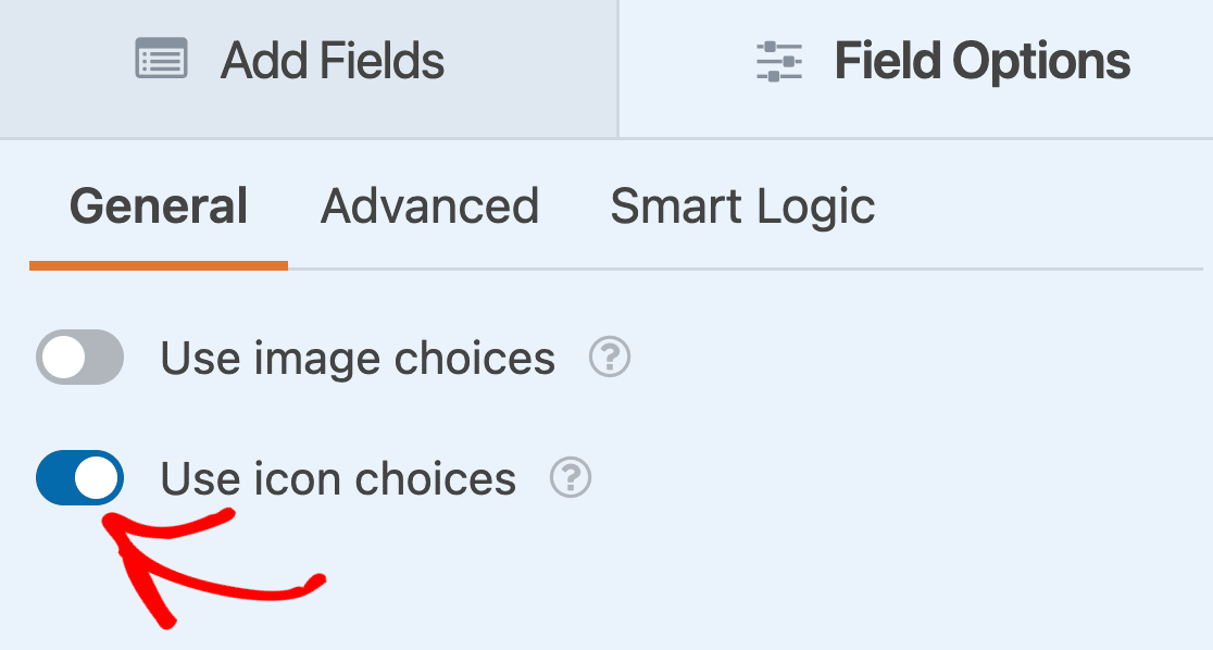 Enable icon choices