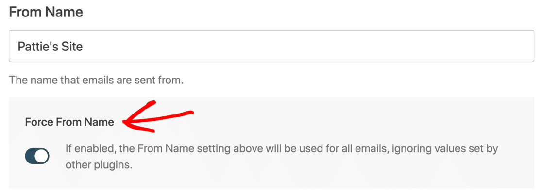 Force From Name for Gmail in WordPress