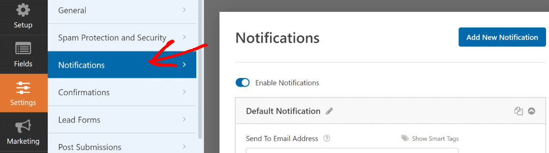 Form notifications