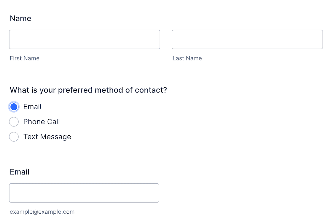 A conditional logic form created with JotForm