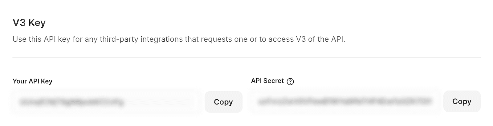 API and Secret Keys in Kit