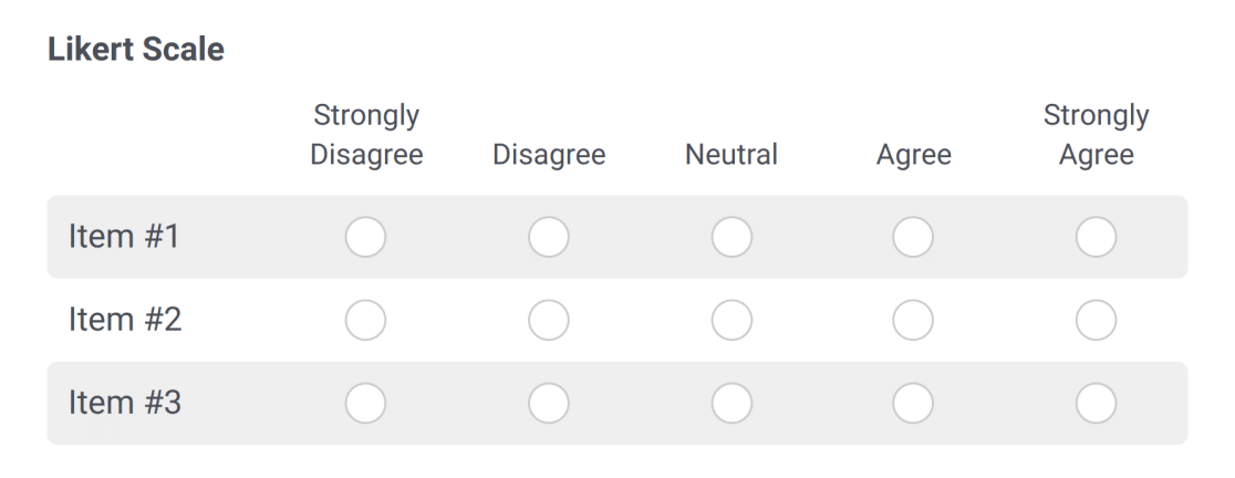 likert scale field