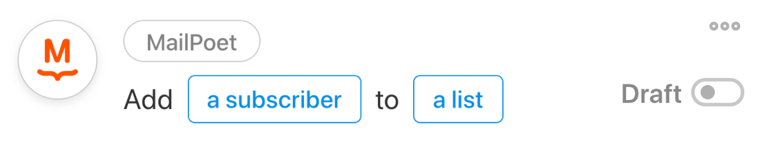 Add a subscriber to a list in MailPoet form