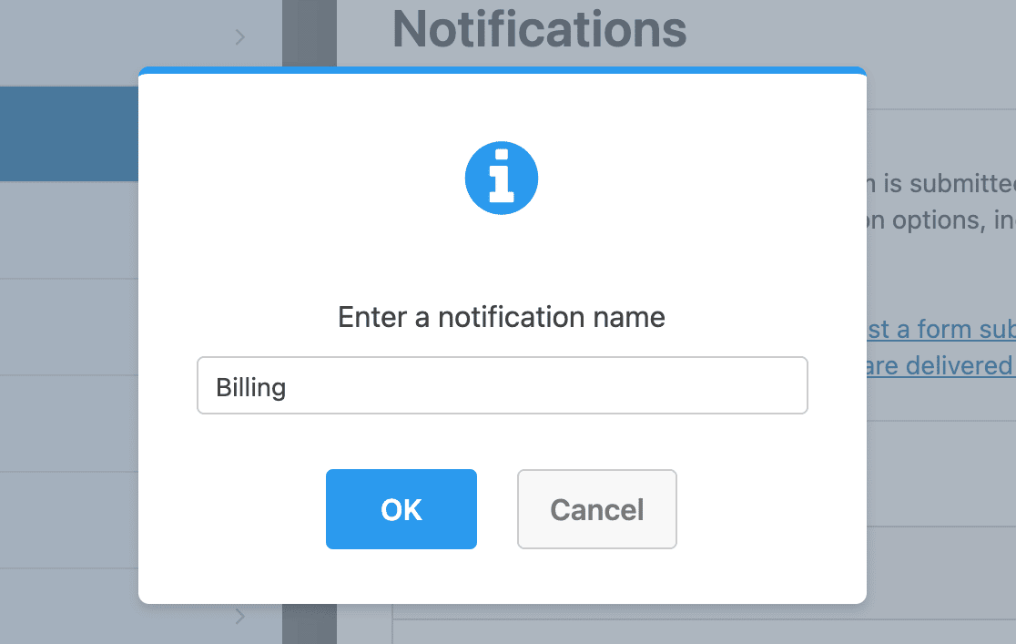 new billing notification