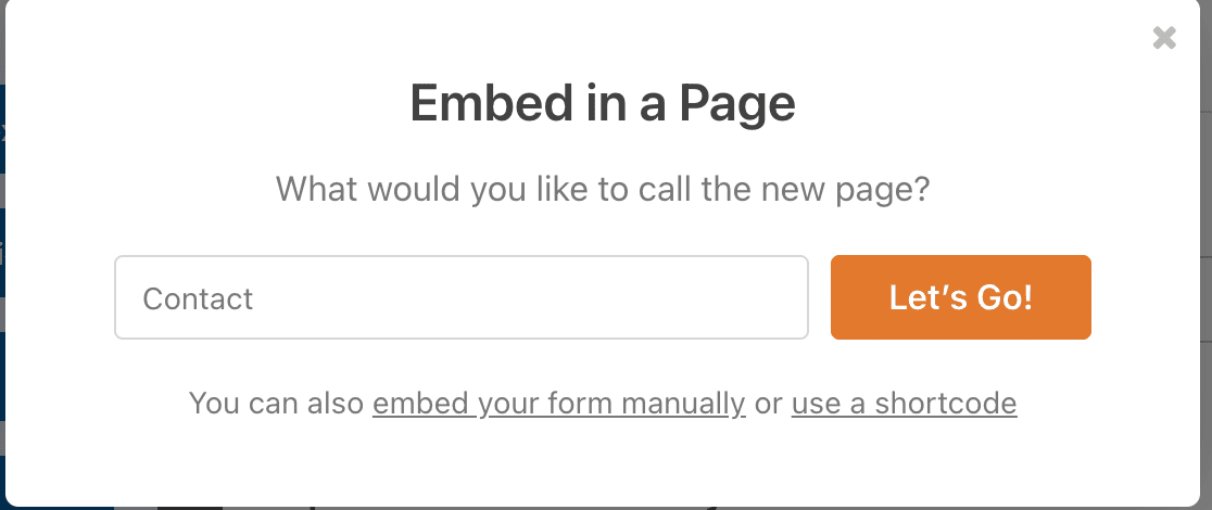 Embed to a Page