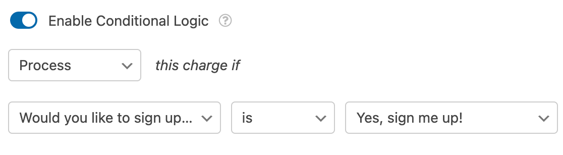 Creating a conditional logic rule for PayPal Standard payments