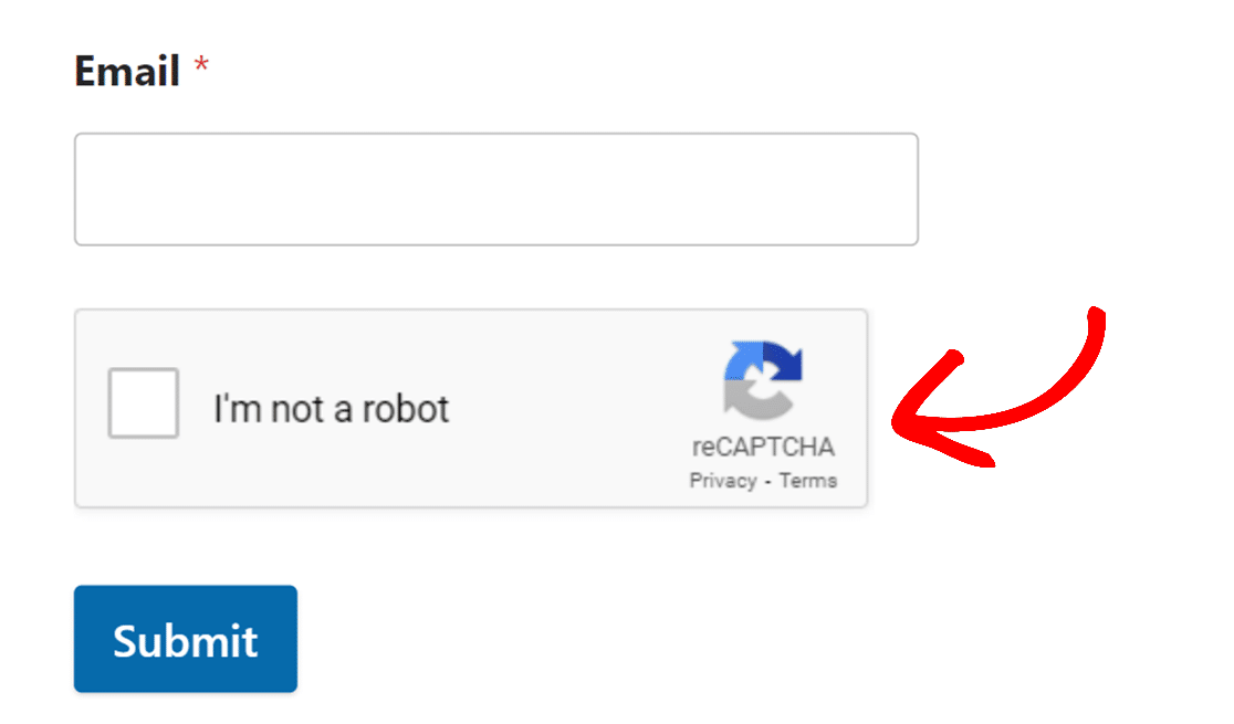 checkbox reCAPTCHA 