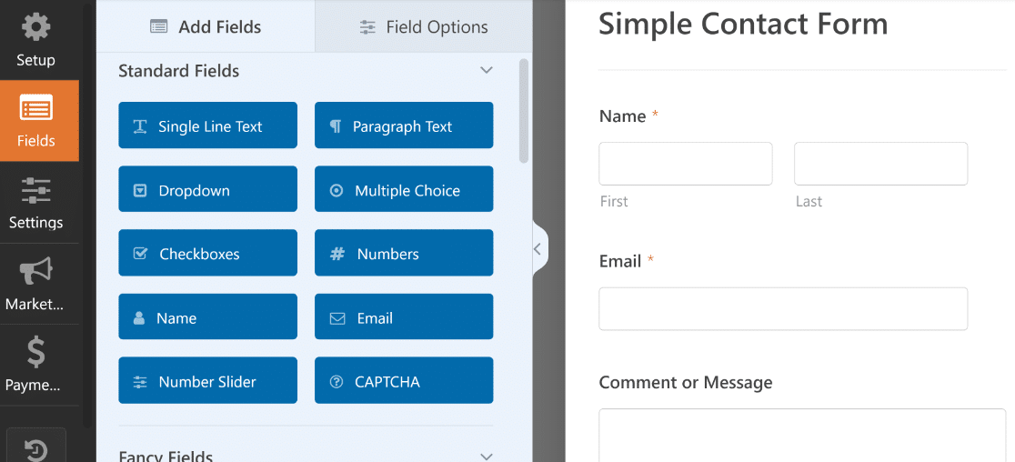 Simple contact form