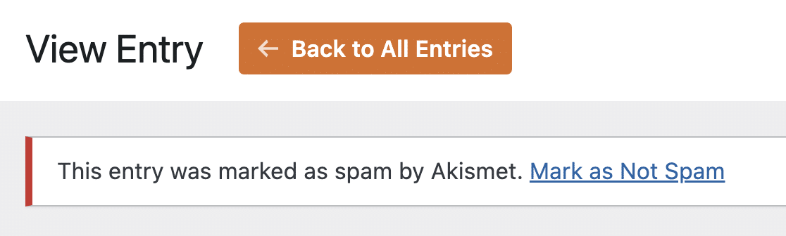 Spam detected by akismet